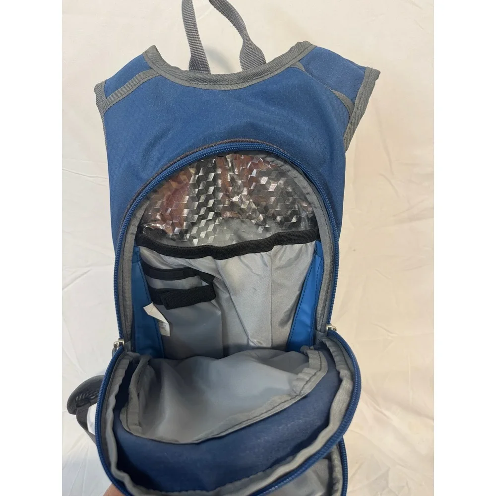 High Sierra Airflow Hydration Backpack Blue Gray Hiking Biking Trail Bag